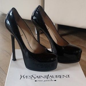YSL Tribtoo Patent Leather Croc Pump